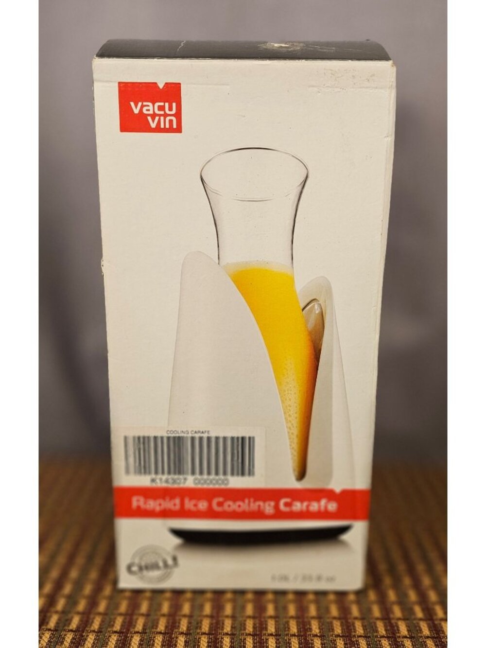 Vacu Vin Rapid Ice Cooling Carafe 1.0L With Active Cooling Element For Drinks